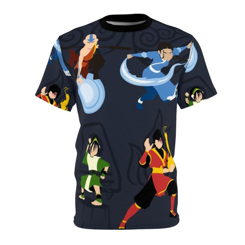 Minimalist design featuring characters from the popular anime series Avatar: The Last Airbender