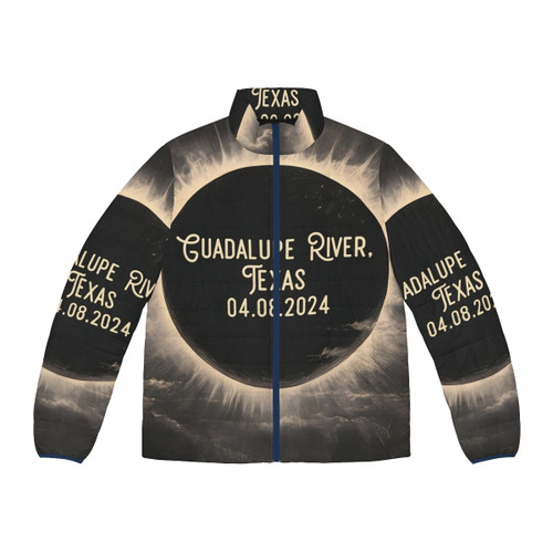 Guadalupe River Total Eclipse Puffer Jacket - Moody, Gothic, Western Style Astronomy Apparel