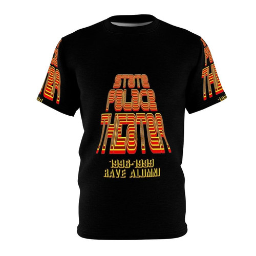 Vintage-inspired graphic tee featuring 90s rave culture artwork and State Palace Theater design