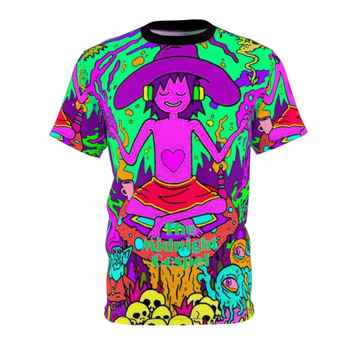 Vibrant and colorful abstract art t-shirt inspired by the Netflix series Midnight Gospel