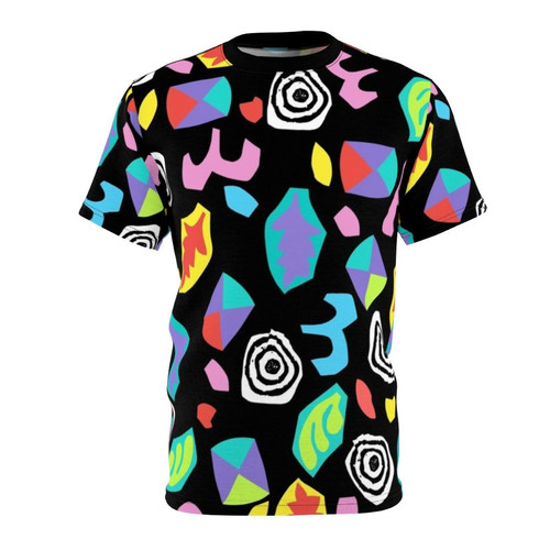 Abstract retro 80s style t-shirt featuring the Starcourt Mall logo from the popular Netflix series Stranger Things