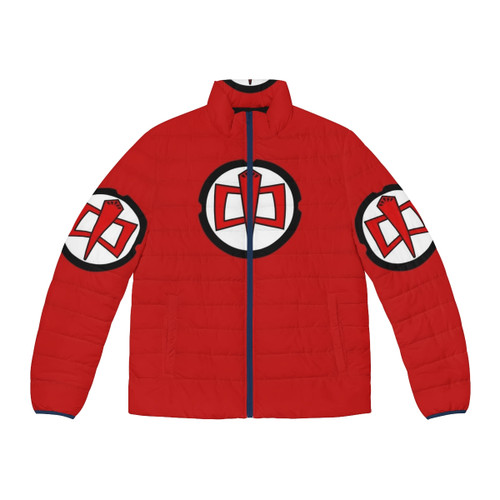 Retro 1980s Greatest American Hero Logo Puffer Jacket