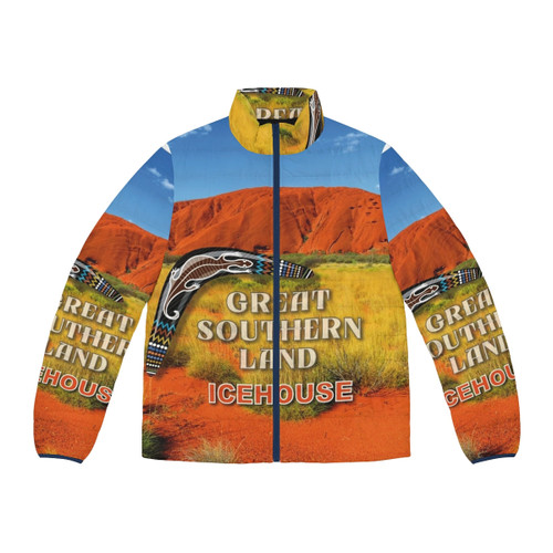 Great Spirit Chief Puffer Jacket featuring a native american warrior design