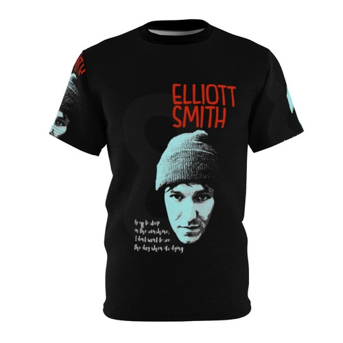 Indie music fan art t-shirt featuring the lyrics and artwork of singer-songwriter Elliott Smith