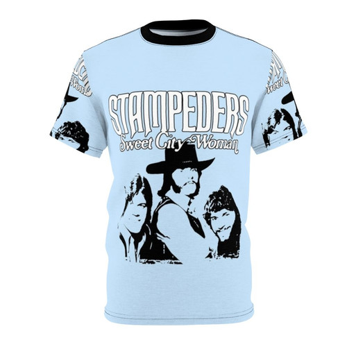 Vintage 1970s music t-shirt featuring the hit song "Sweet City Woman" by The Stampeders