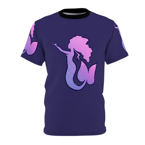 Mermaid t-shirt featuring a whimsical, purple-hued design
