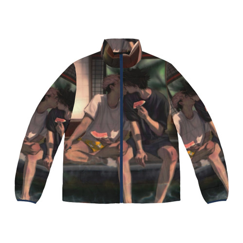 Puffer jacket featuring Jujutsu Kaisen's Megumi Fushiguro design