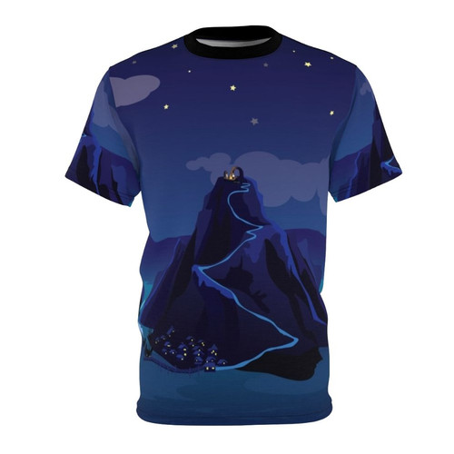 T-shirt featuring Melee Island and Guybrush Threepwood from the classic Point and Click Adventure game The Secret of Monkey Island.