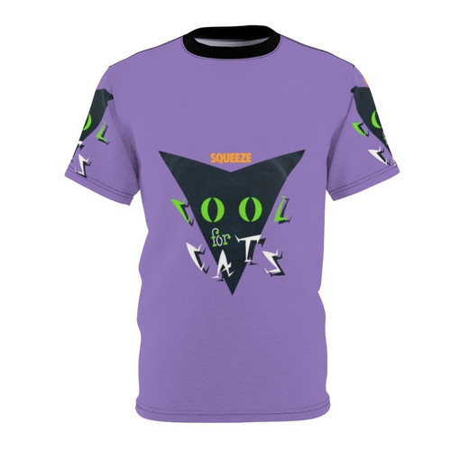 Retro-styled graphic t-shirt featuring a cool cat design inspired by the Squeeze band album cover