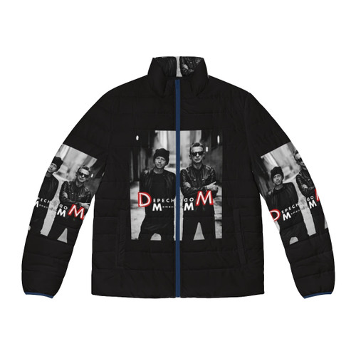 Depeche Mode 2023 tour puffer jacket with band logo