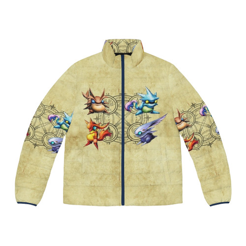 Golden Sun Djinn Video Game Puffer Jacket