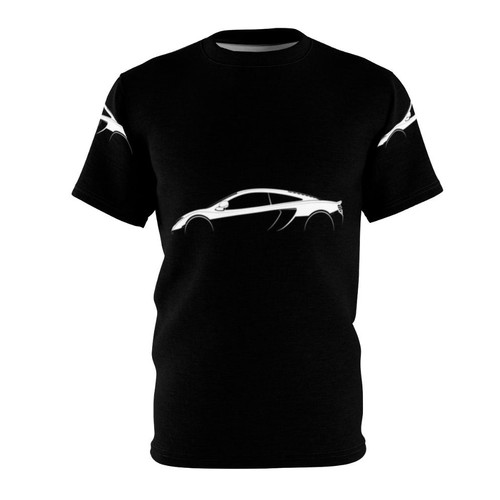 Mclaren-inspired silhouette t-shirt featuring the iconic profile of the Mclaren MP4 12C sports car