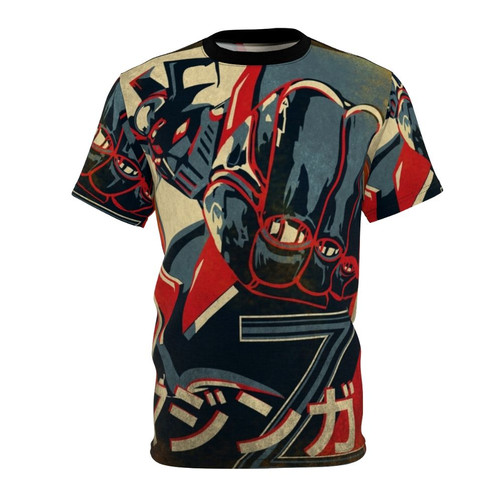 Retro giant robot mecha superhero t-shirt with Mazinger Z design