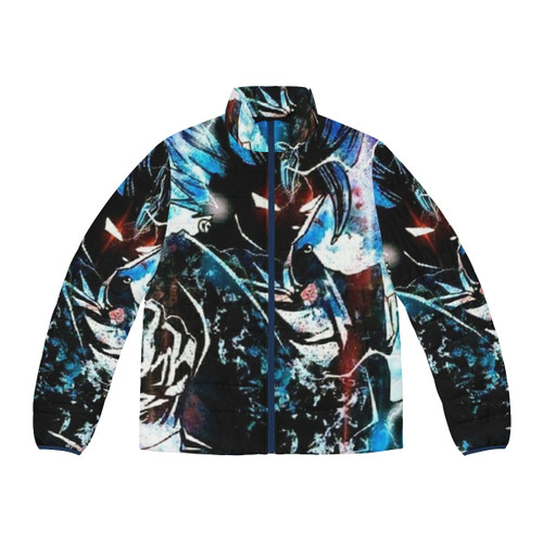 Ssj God Blue Puffer Jacket - Dragon Ball Z Anime Clothing