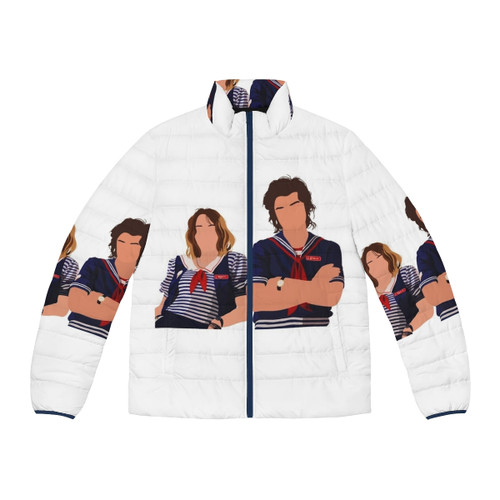 Steve Aoki inspired EDM puffer jacket with bold graphic design