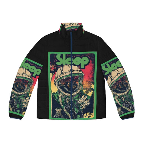 Sleep Band Puffer Jacket with Itachi Uchiha and Uchiha Clan Sharingan Design