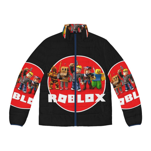 Roblox puffer jacket with all characters and logo design