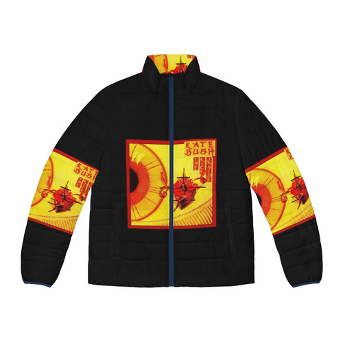 Retro puffer jacket featuring the iconic Kate Bush album 'The Kick Inside'