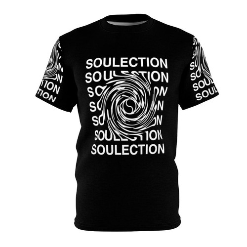 Soulection spiral graphic t-shirt with a vibrant, pastel-colored 3D isometric illustration design