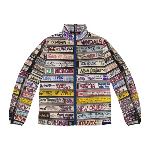 Punk Cassettes Puffer Jacket with Retro Music Inspired Design