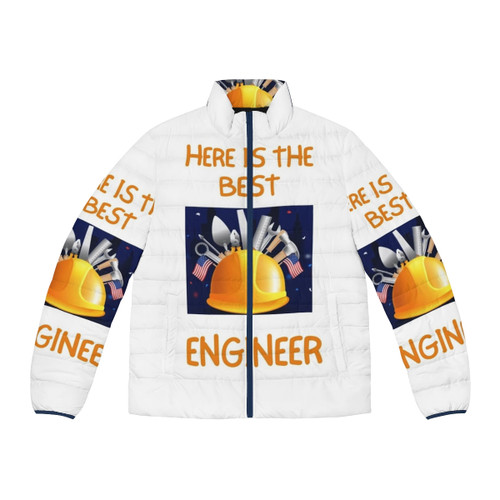 Professional puffer jacket for university and college students in engineering, science, and technology