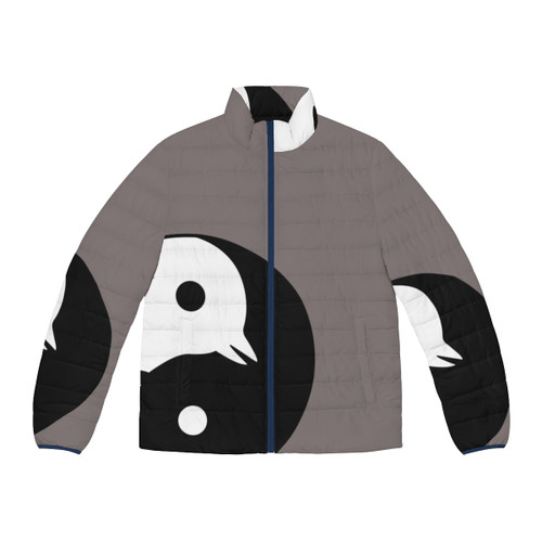 Puffer jacket featuring the Pinguini Tattici Nucleari Italian pop rock band logo