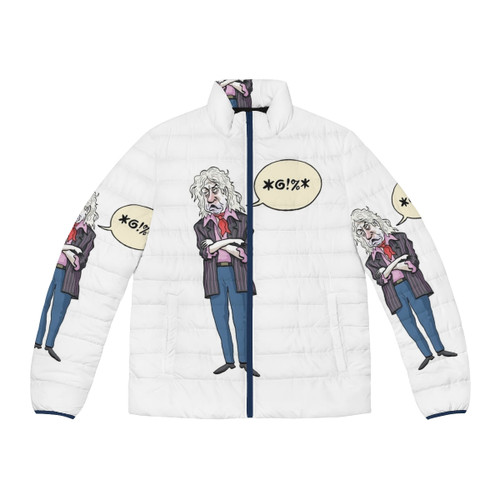 Sir Gob Beldof wearing a puffer jacket from the Boomtown Rats