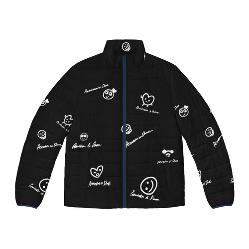 BTS Permission to Dance Puffer Jacket featuring members Jimin, Jin, Jungkook, J-Hope, RM, and Suga