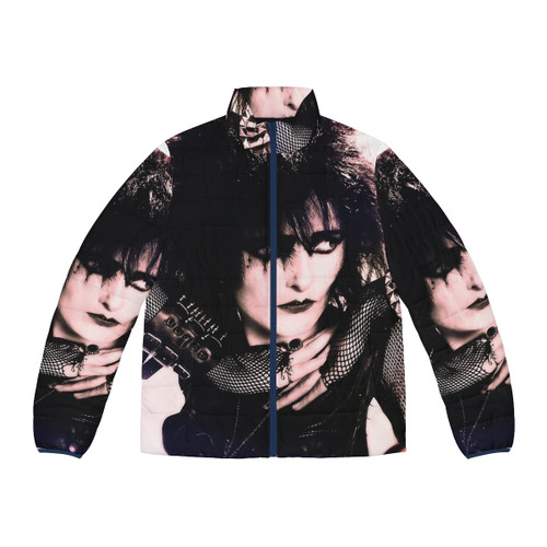 Siouxsie and the Banshees inspired puffer jacket with gothic and punk design