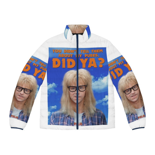 Gary Moore portrait art puffer jacket featuring a tribute to the legendary musician