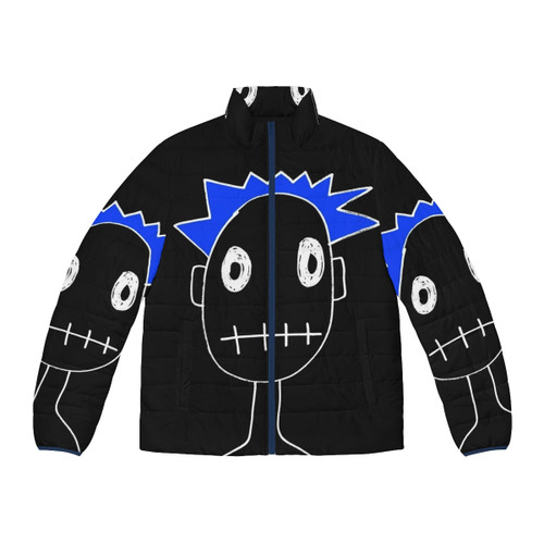 A blue puffer jacket for boys, perfect for cold weather