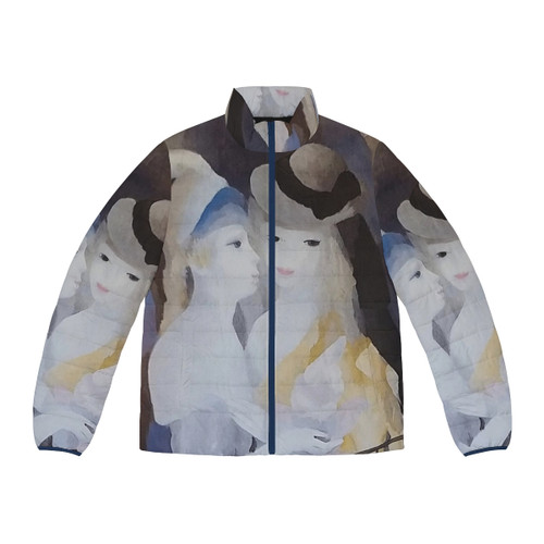 A puffer jacket featuring the wolf goddess Amaterasu from the Okami video game series.