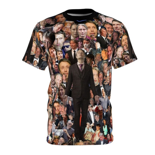 Mads Mikkelsen inspired dork art design on a t-shirt