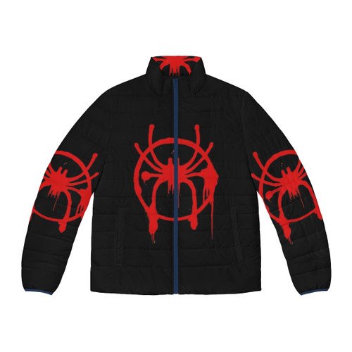 Miles Morales Spider-Man Logo Puffer Jacket