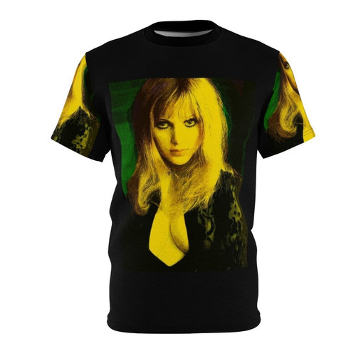 Retro horror movie inspired t-shirt design featuring Madeline Smith
