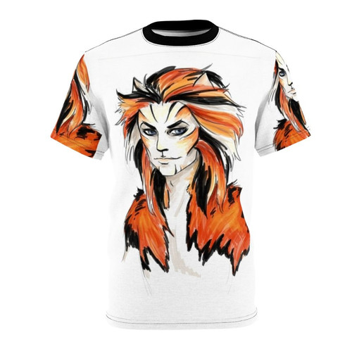 Vibrant watercolor-style illustration of Macavity the Mystery Cat from the musical theatre production