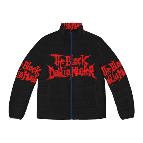 Logo Puffer Jacket featuring a sleek design for metal band fans