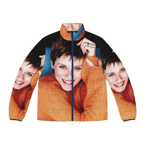 Lisa Stansfield wearing a retro-style puffer jacket