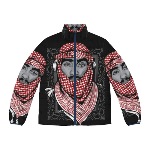 Legends of Blues Puffer Jacket featuring iconic blues musicians