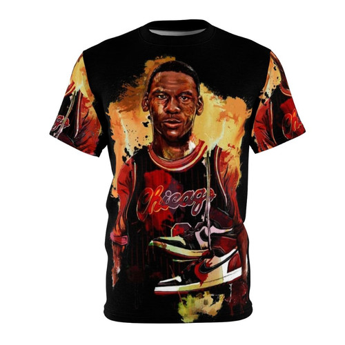 Basketball inspired sports t-shirt with sneaker graphics
