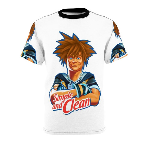 T-shirt with a stylized kingdom hearts inspired design and a "Simple and Clean" graphic