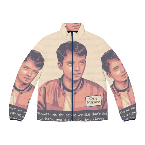 Sex Education Otis Milburn "Fornicate" Quote Puffer Jacket