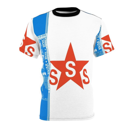 1980s-style t-shirt with cyberpunk inspired graphics