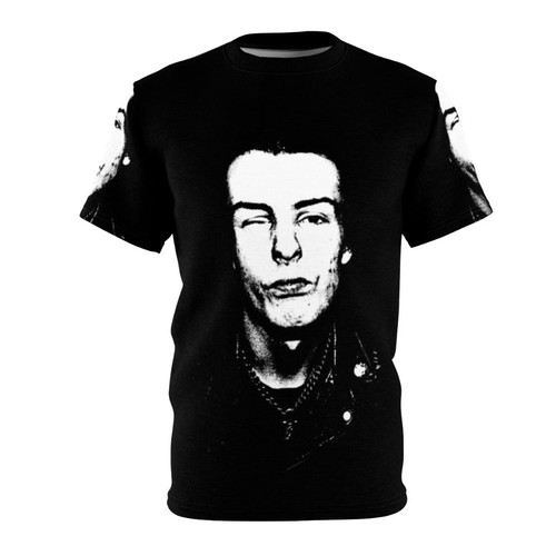 Retro punk rock t-shirt featuring the iconic face of Sid Vicious