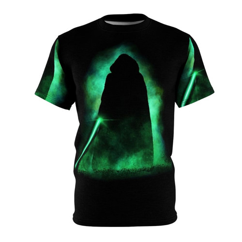 Illustration of Luke Skywalker from Star Wars in Mandalorian armor