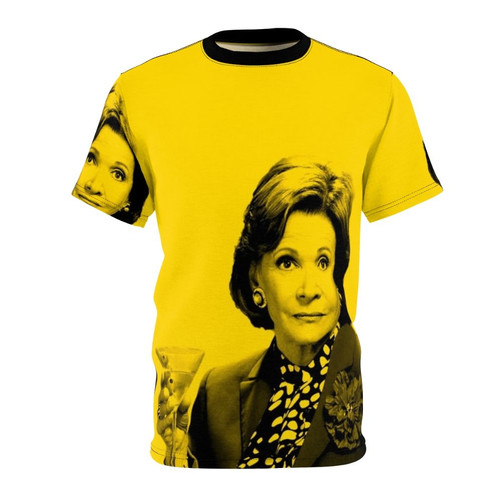 Retro-style all-over-print t-shirt featuring Lucille Bluth from the TV comedy series Arrested Development