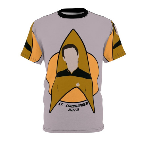 Illustration of android robot character from Star Trek: The Next Generation on a t-shirt