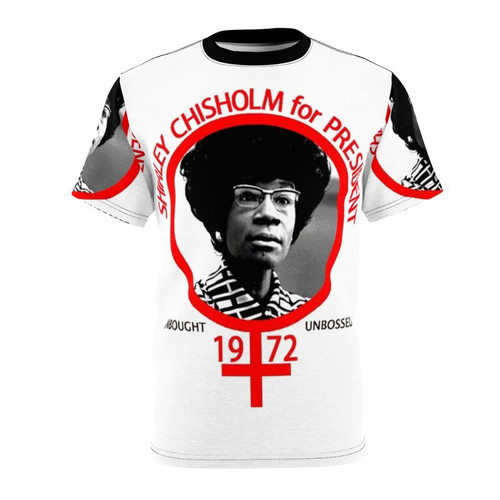 Shirley Chisholm inspired pop art AOP t-shirt design