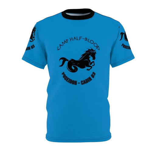 Demigod Poseidon graphic printed on a high-quality t-shirt