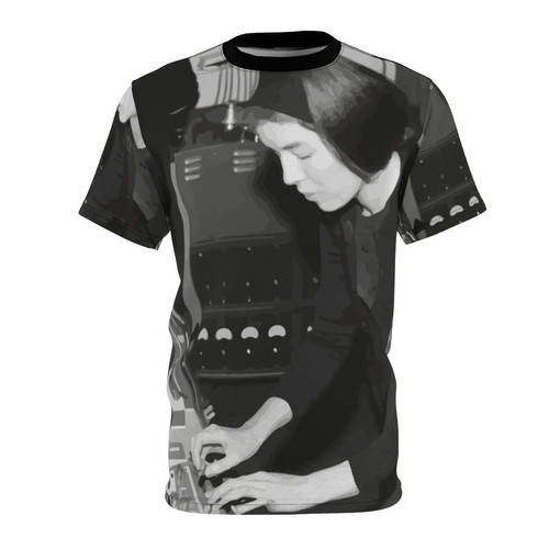 Experimental electronic music t-shirt featuring Delia Derbyshire